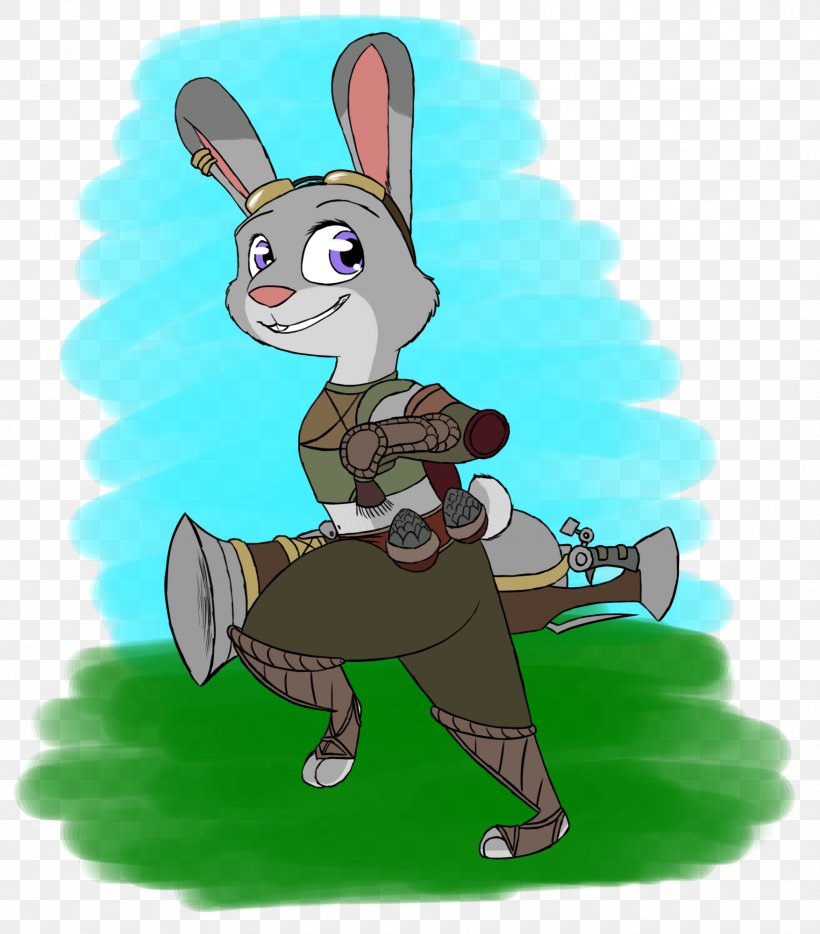 Rabbit Hare Lt. Judy Hopps Easter Bunny Drawing, PNG, 1755x2000px, Rabbit, Art, Cartoon, Deviantart, Devil Download Free