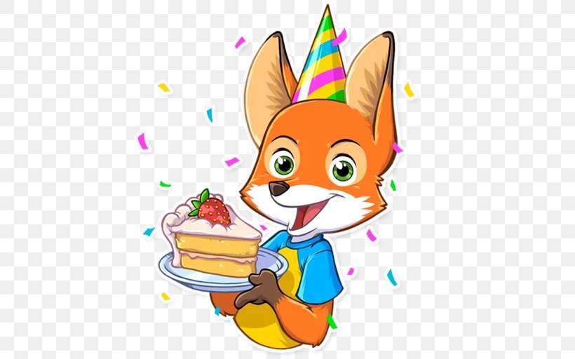 Telegram Whiskers Sticker Ferdinand Fox Clip Art, PNG, 512x512px, Telegram, Birthday, Canidae, Carnivoran, Cartoon Download Free