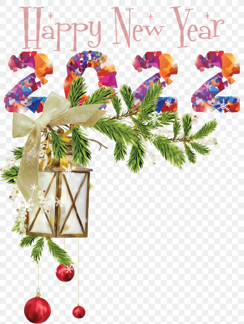 Happy New Year 2022 2022 New Year 2022, PNG, 2259x3000px, Floral Design, Bauble, Biology, Christmas Day, Christmas Ornament M Download Free