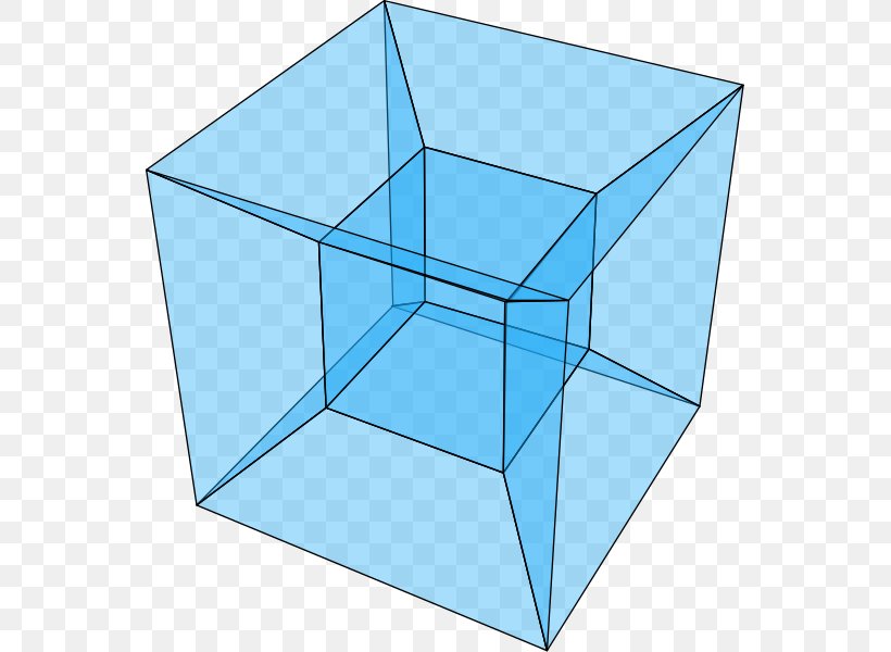 Hypercube Four-dimensional Space Tesseract Geometry, PNG, 551x600px, Hypercube, Area, Blue, Cube, Diagram Download Free