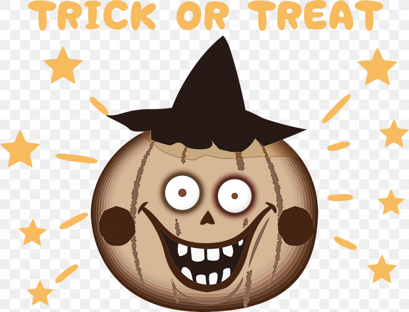 Pumpkin, PNG, 2999x2290px, Trick Or Treat, Animation, Cartoon, Drawing, Happy Halloween Download Free
