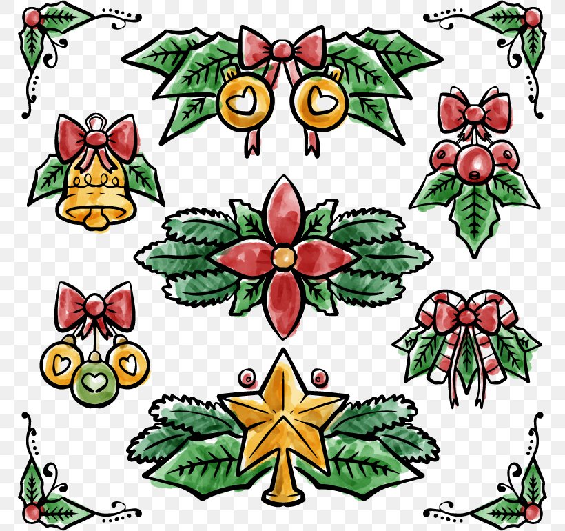 Watercolor Painting Christmas, PNG, 768x770px, Christmas, Area, Art, Artwork, Clip Art Download Free