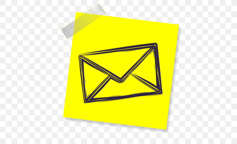 Envelope, PNG, 500x500px, Yellow, Envelope, Line, Logo, Mail Download Free