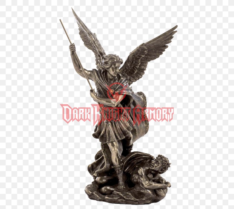 Michael Lucifer Cherub Statue Sculpture, PNG, 733x733px, Michael, Action Figure, Angel, Archangel, Bronze Download Free