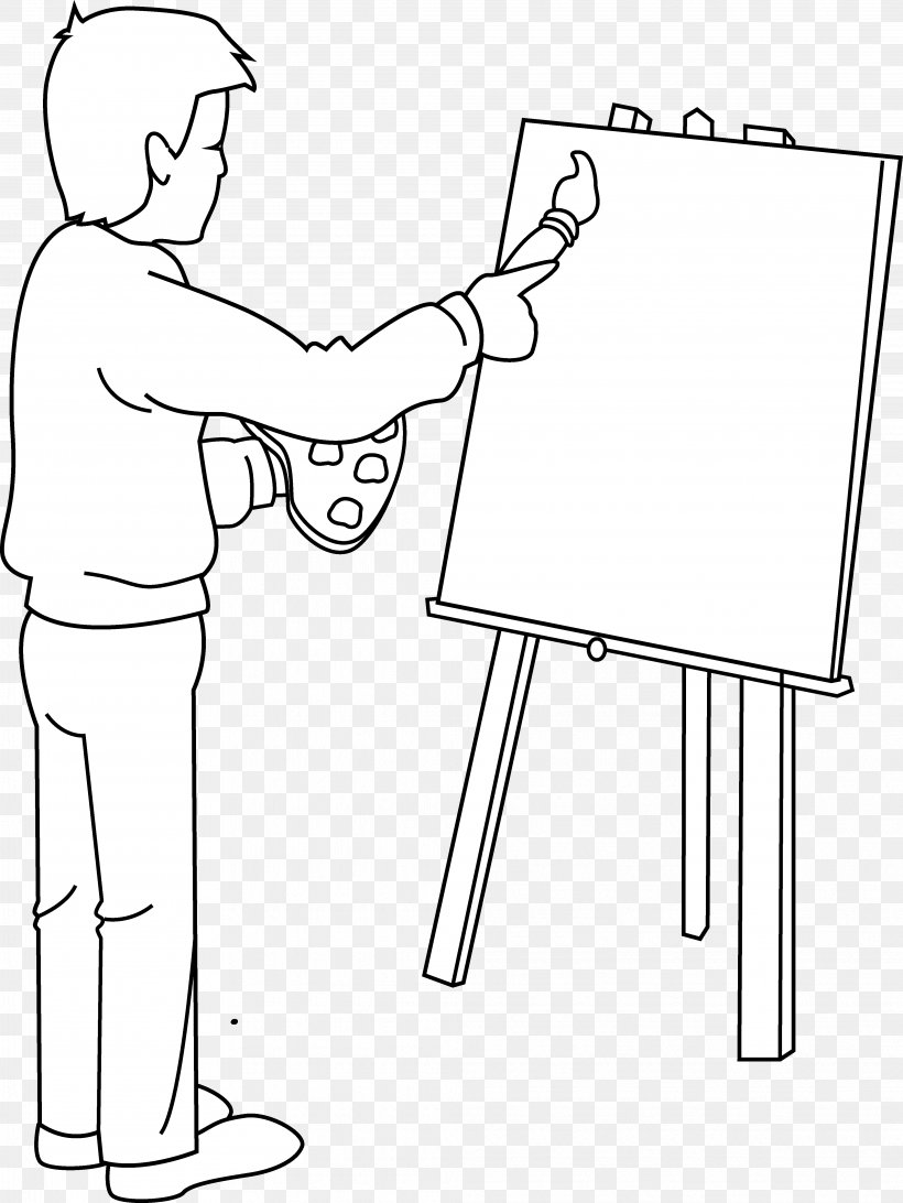 Painting Artist Black And White Clip Art, PNG, 4058x5405px, Painting, Area, Arm, Art, Artist Download Free