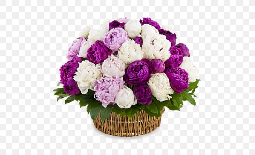 Peony Basket Flower Bouquet Garden Roses, PNG, 500x500px, Peony, Artificial Flower, Basket, Bouquet Of Summer, Box Download Free
