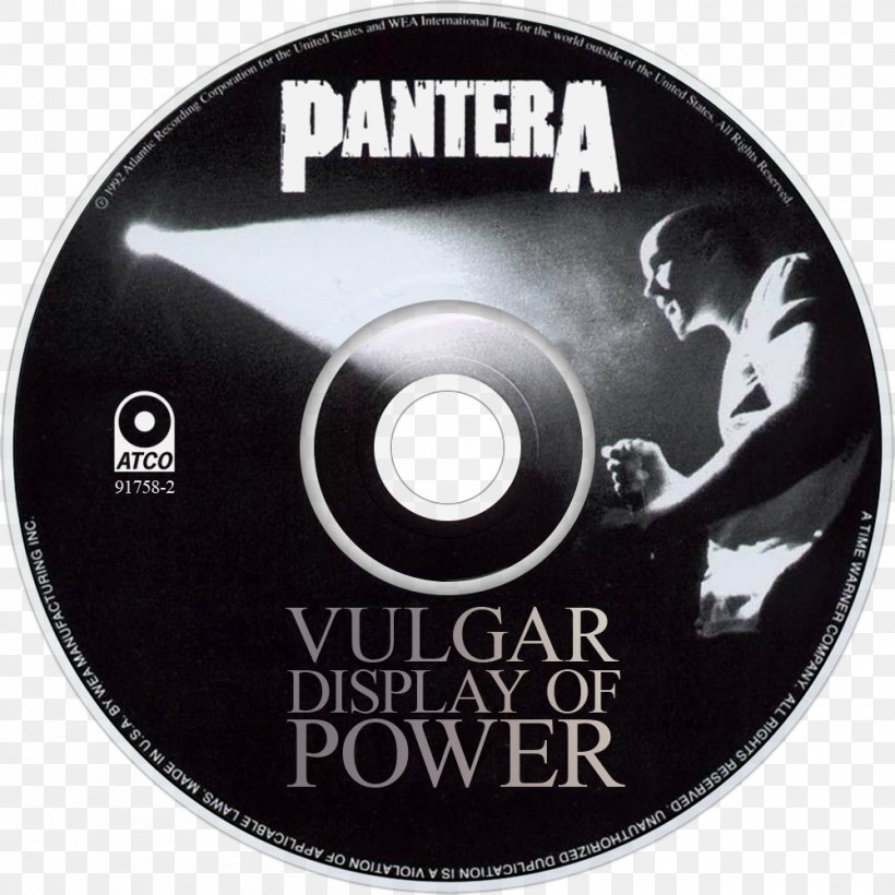 Compact Disc Vulgar Display Of Power Mouth For War Pantera Album, PNG, 1000x1000px, Watercolor, Cartoon, Flower, Frame, Heart Download Free
