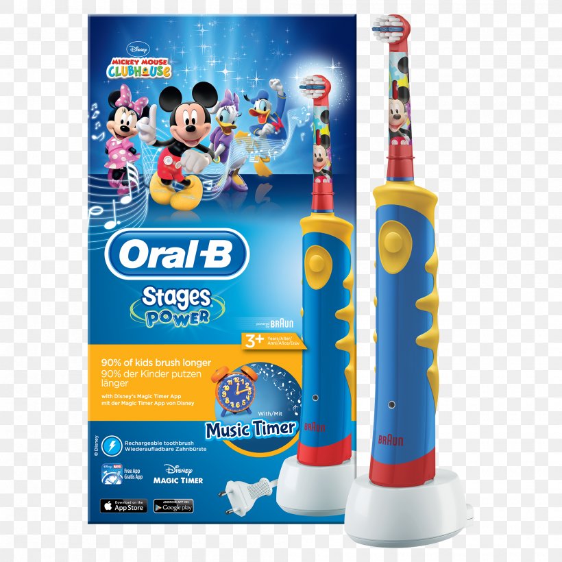 Electric Toothbrush Oral-B Pro-Health Stages Stage 3 Oral-B AdvancePower Kids 950, PNG, 2000x2000px, Watercolor, Cartoon, Flower, Frame, Heart Download Free