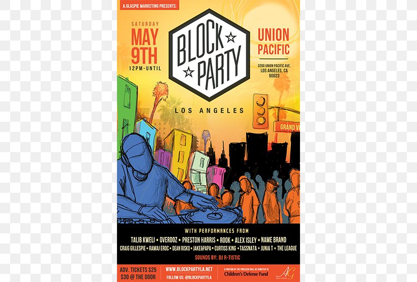 Block Party Poster Flyer Los Angeles, PNG, 585x556px, Watercolor, Cartoon, Flower, Frame, Heart Download Free
