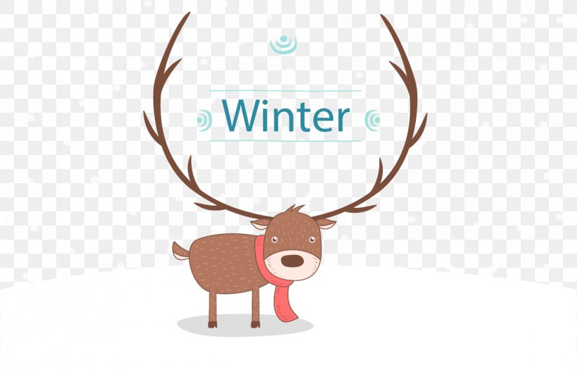Reindeer Santa Claus Euclidean Vector, PNG, 1200x773px, Reindeer, Antler, Christmas, Deer, Horn Download Free