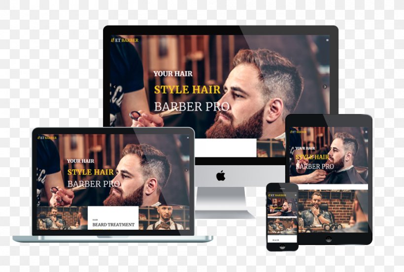 Responsive Web Design Web Template System Barber Website, PNG, 1000x675px, Responsive Web Design, Barber, Beauty Parlour, Display Advertising, Display Device Download Free