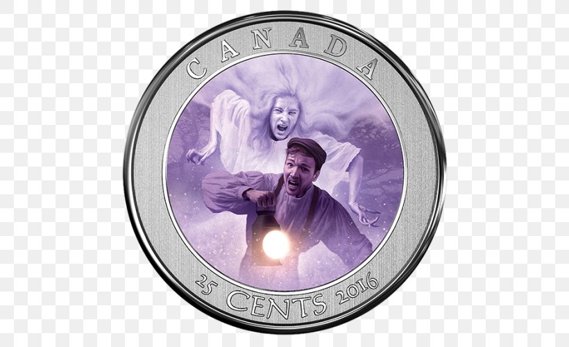 Bell Island Coin Quarter Royal Canadian Mint Ghost, PNG, 500x500px, Coin, Canada, Canadian Dollar, Cent, Ghost Download Free