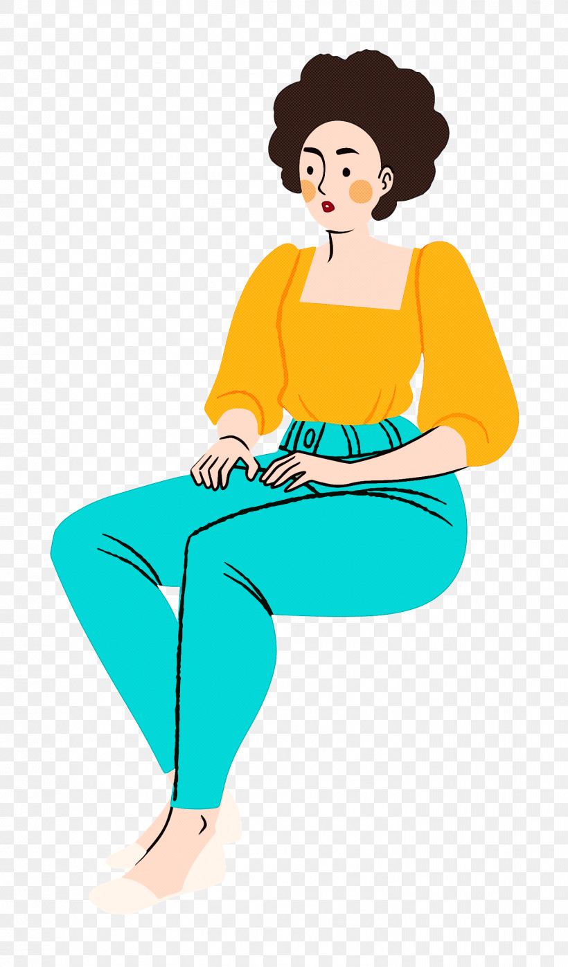 Sitting Girl Woman, PNG, 1467x2500px, Sitting, Cartoon, Girl, Gratis, Lady Download Free