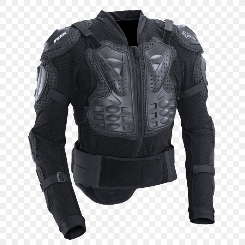 Body Armor Fox Racing Motocross Jacket Armour, PNG, 1000x1000px, Body Armor, Armour, Black, Clothing, Fox Racing Download Free