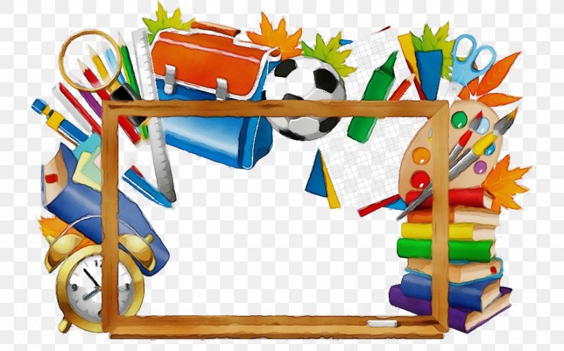 School Frames And Borders, PNG, 900x560px, Watercolor, Art, Borders And Frames, Cartoon, Decorative Borders Download Free