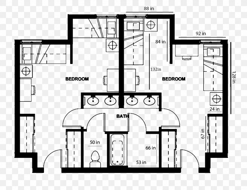 Southern Oregon University Floor Plan Southern Oregon Raiders Football Dormitory House, PNG, 1584x1224px, Floor Plan, Apartment, Architecture, Area, Bedroom Download Free