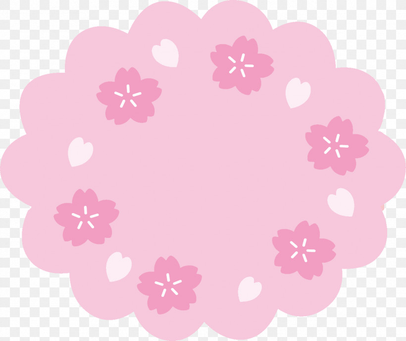 Cherry Flower Frame Sakura Frame Floral Frame, PNG, 1295x1088px, Cherry Flower Frame, Cherry Blossom, Circle, Cloud, Floral Design Download Free