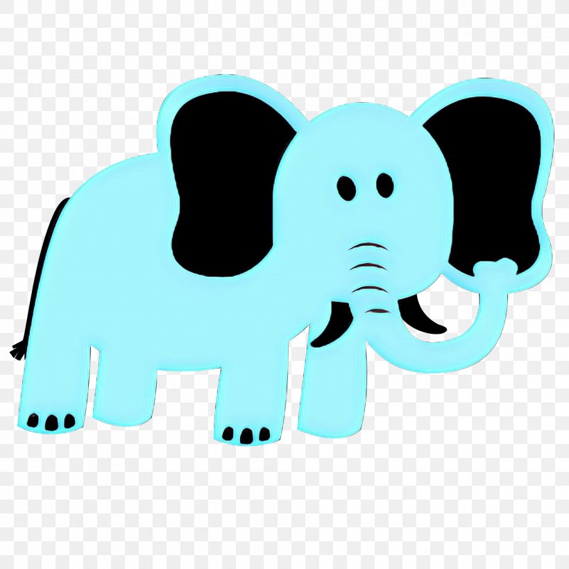 Indian Elephant, PNG, 1979x1979px, Pop Art, African Elephant, Animal Figure, Aqua, Cartoon Download Free