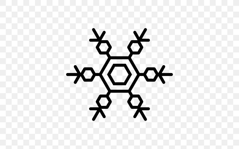 Snowflake Shape Hexagon Clip Art, PNG, 512x512px, Snowflake, Area, Black, Black And White, Hexagon Download Free