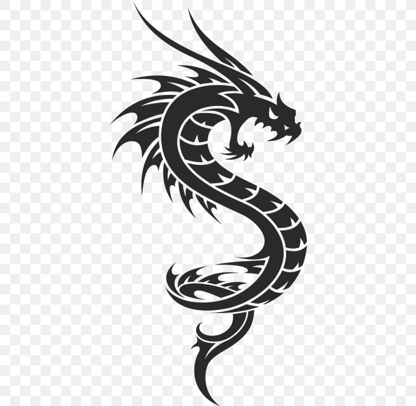 Wall Decal Sticker Paper Tattoo, PNG, 800x800px, Decal, Abziehtattoo, Black And White, Body Art, Chinese Dragon Download Free