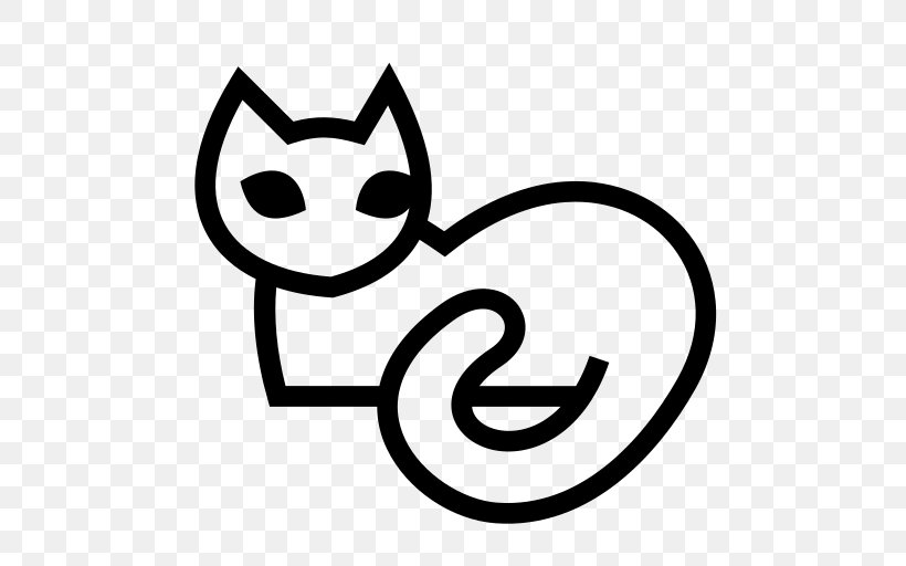 Cat Black And White Clip Art, PNG, 512x512px, Cat, Area, Black, Black And White, Black Cat Download Free