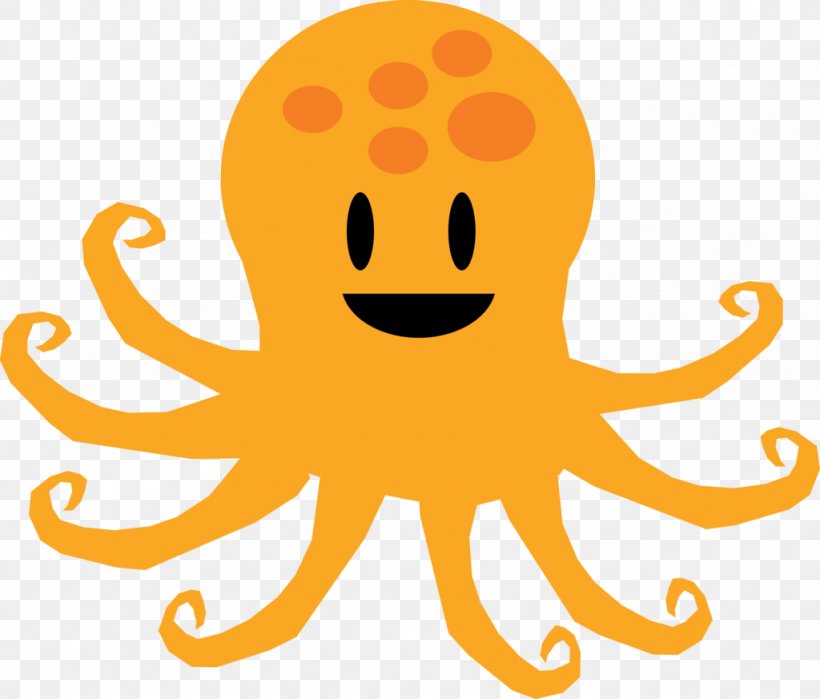 Octopus Smiley Line Clip Art, PNG, 1024x873px, Octopus, Emoticon, Happiness, Invertebrate, Orange Download Free