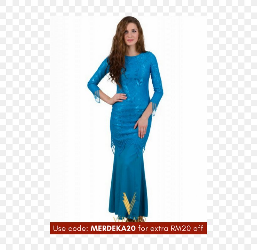 Baju Kurung Robe Sleeve Neckline Dress, PNG, 500x800px, Baju Kurung, Aqua, Blue, Bluegreen, Clothing Download Free