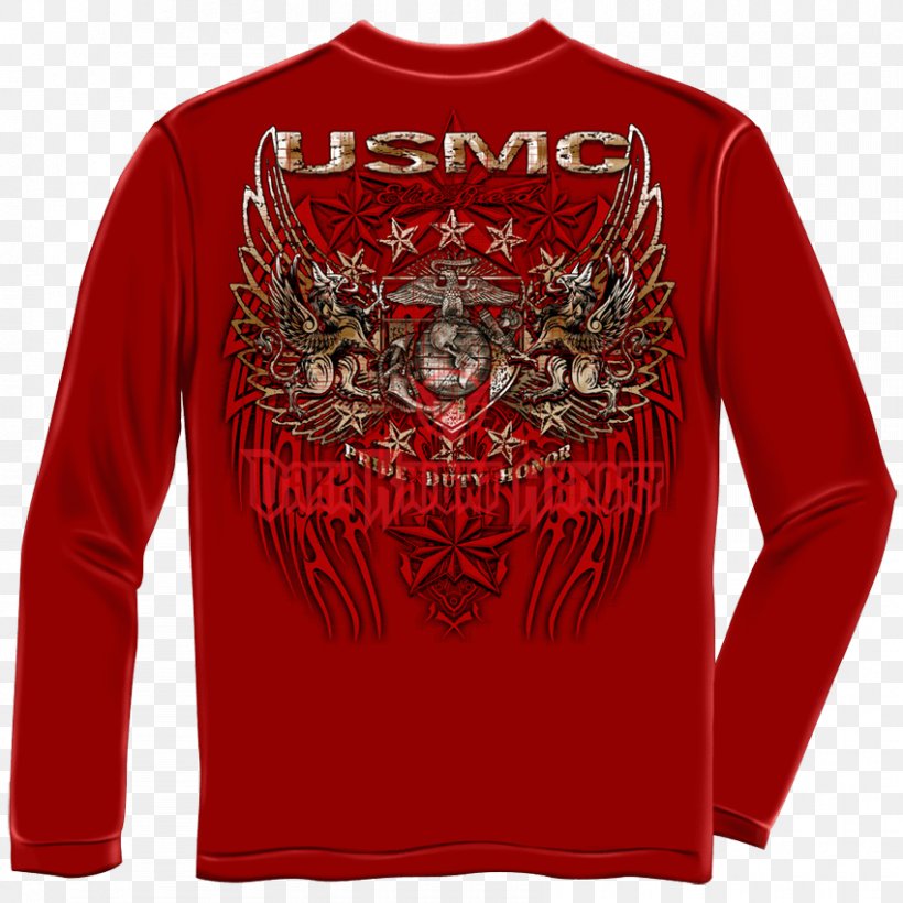 Long-sleeved T-shirt Hoodie Long-sleeved T-shirt United States Of America, PNG, 850x850px, Tshirt, Active Shirt, Brand, Clothing, Eagle Globe And Anchor Download Free