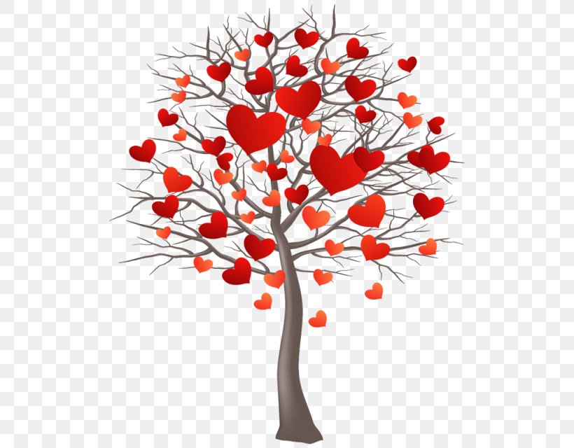 Red Heart Drawing, PNG, 640x640px, Red, Blossom, Branch, Drawing, Family Tree Download Free