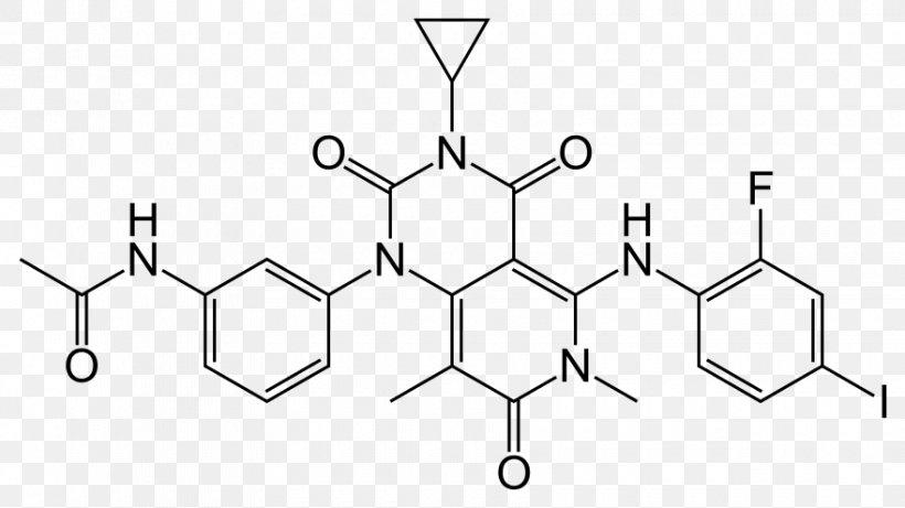 Trametinib MEK Inhibitor Dabrafenib Enzyme Inhibitor, PNG, 880x495px, Trametinib, Area, Black And White, Braf, Cancer Download Free