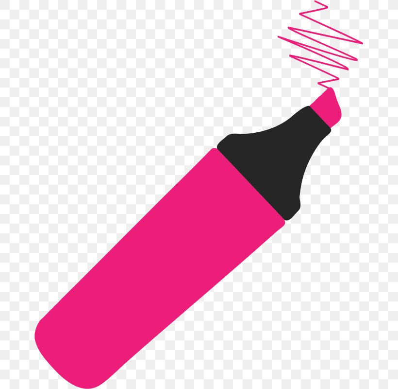 Clip Art Marker Pen Highlighter Pens Openclipart, PNG, 677x800px, Marker Pen, Drawing, Fountain Pen, Highlighter, Magenta Download Free