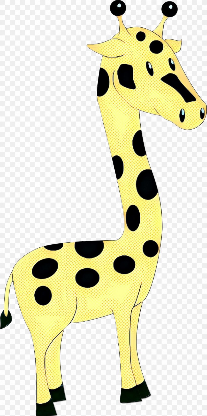 Giraffe Terrestrial Animal Giraffidae Animal Figure Yellow, PNG, 1247x2500px, Pop Art, Animal Figure, Giraffe, Giraffidae, Neck Download Free