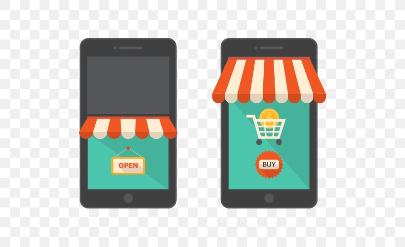 Online Shopping Mobile Phone Shopping Cart, PNG, 500x500px, Shopping, Brand, Ecommerce, Flat Design, Mobile Phone Download Free