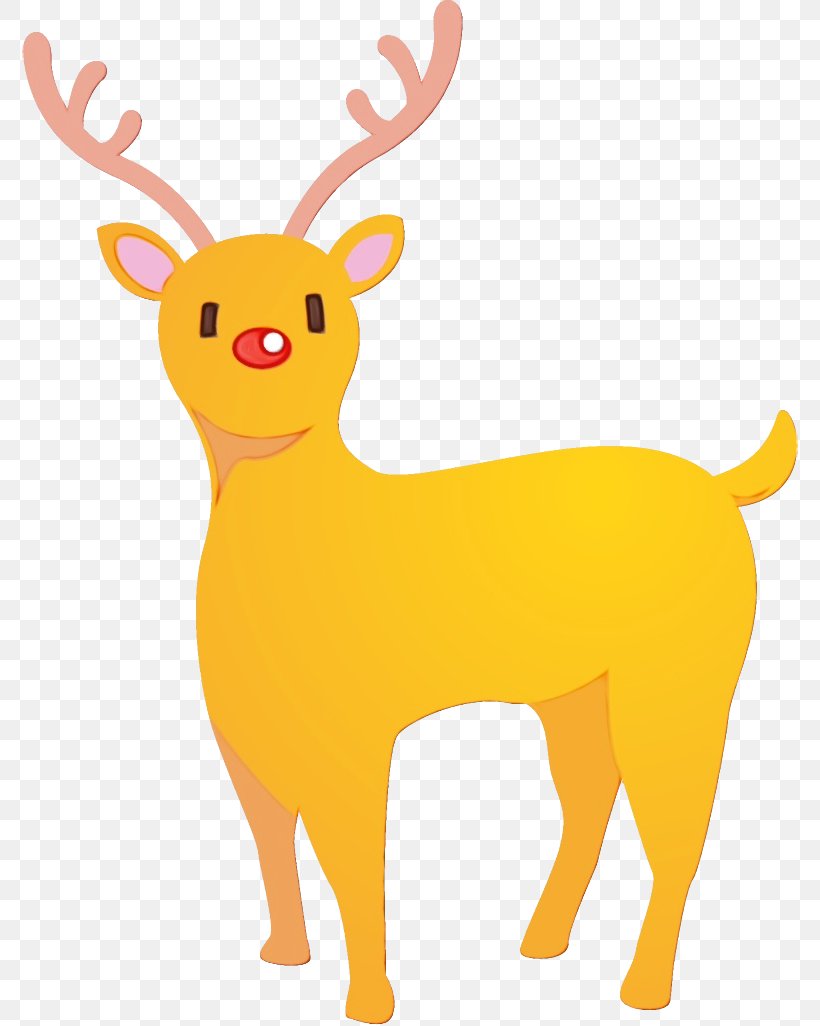 Reindeer, PNG, 776x1026px, Watercolor, Animal Figure, Antler, Deer, Fawn Download Free