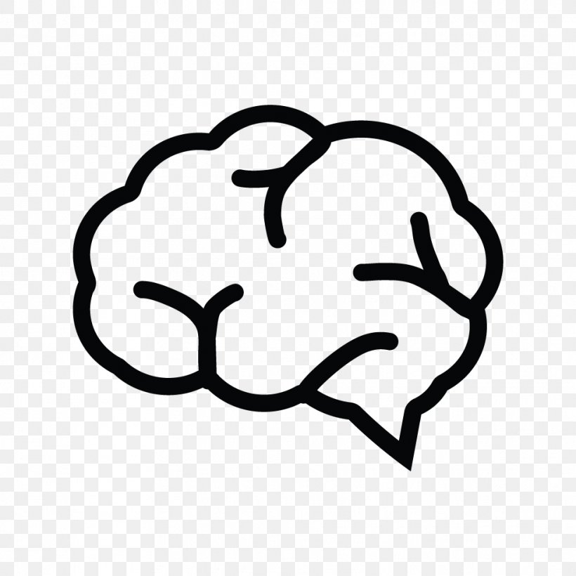 Human Brain Icon Design, PNG, 983x983px, Brain, Apple Icon Image Format, Area, Black And White, Finger Download Free