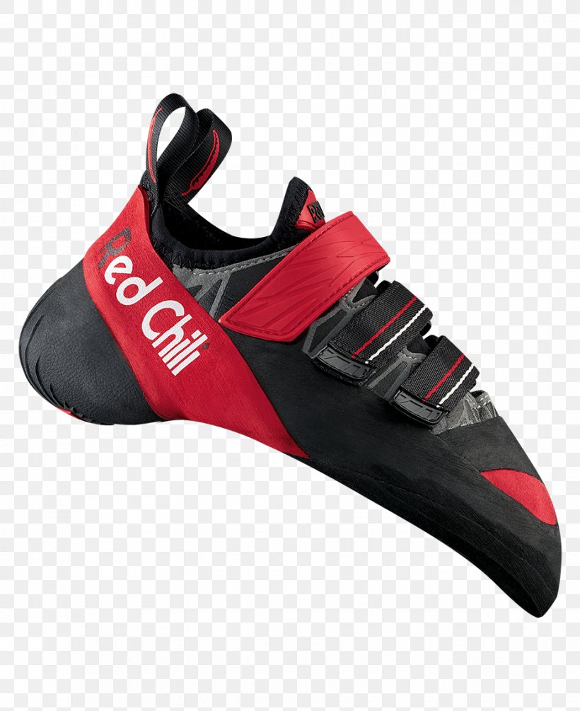 red climbing shoes
