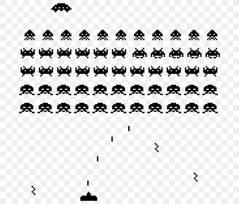 Space Invaders Galaga Pac-Man Arcade Game Video Game, PNG, 700x700px, Space Invaders, Arcade Game, Black, Black And White, Brand Download Free