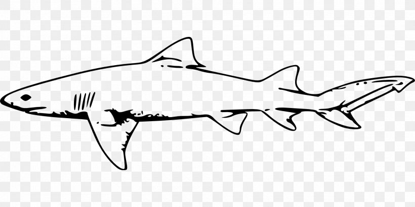 Great White Shark Bull Shark Clip Art, PNG, 1920x960px, Shark, Artwork, Automotive Design, Black, Black And White Download Free