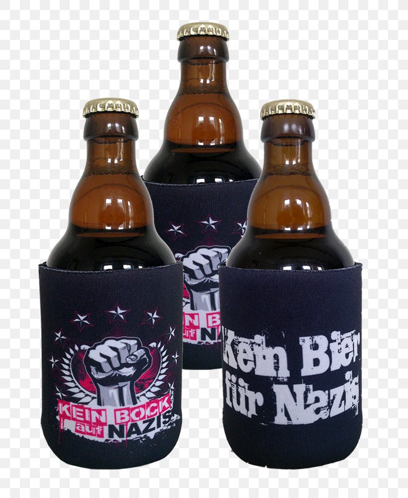 Kein Bock Auf Nazis Beer Bottle T-shirt Glass Bottle, PNG, 754x1000px, Watercolor, Cartoon, Flower, Frame, Heart Download Free