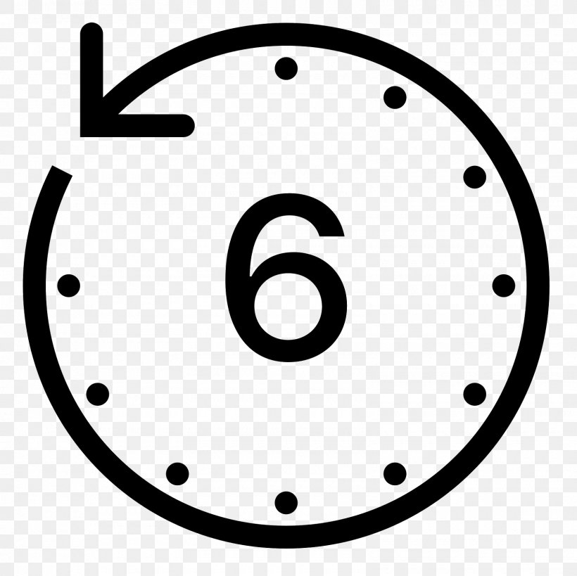 Number 6, PNG, 1600x1600px, Clock, Area, Black And White, Cdr, Number Download Free