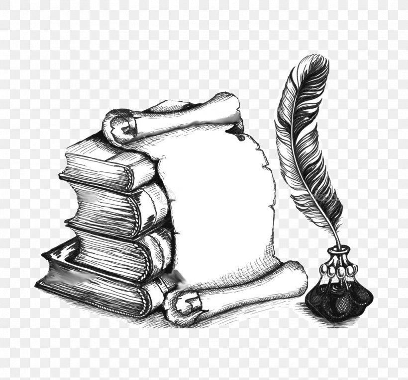Paper Quill Inkwell Pen, PNG, 1023x955px, Paper, Ballpoint Pen, Black And White, Body Jewelry, Drawing Download Free