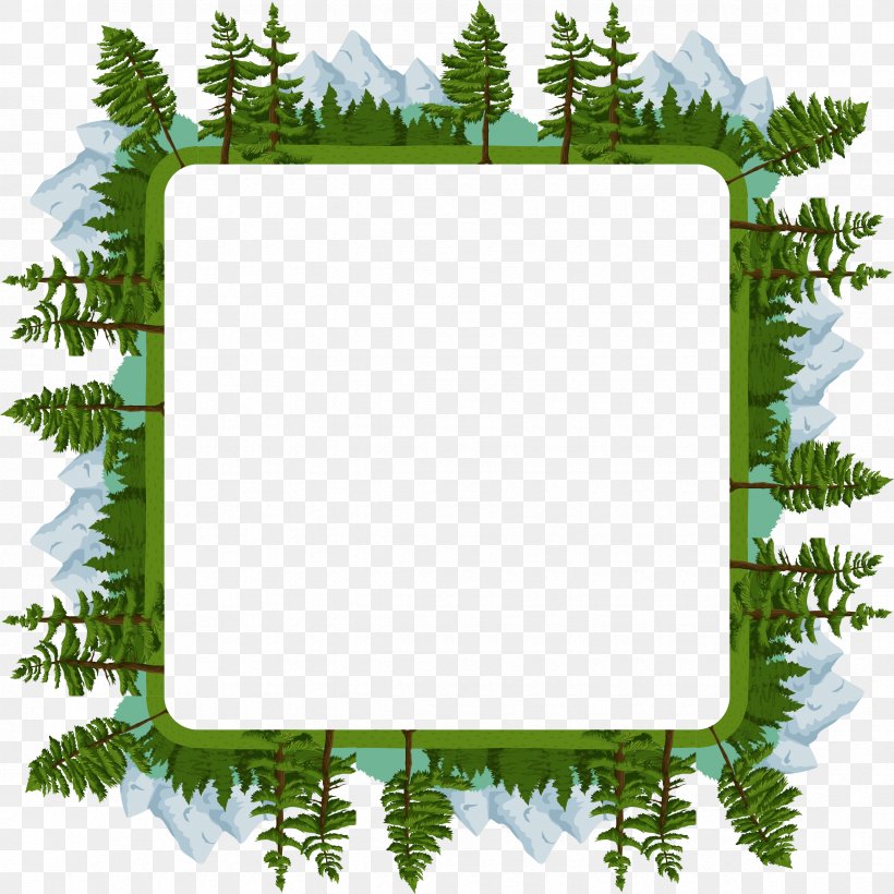 Picture Frames Image Clip Art Openclipart, PNG, 2350x2350px, Picture Frames, Conifer, Drawing, Evergreen, Fir Download Free