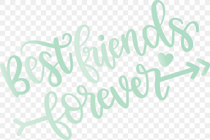 Logo Font Line Turquoise Meter, PNG, 3000x1998px, Best Friends Forever, Friendship Day, Line, Logo, M Download Free