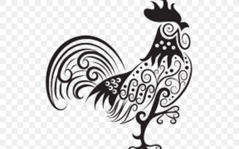Chicken Tattoo Vector Graphics Rooster Drawing, PNG, 512x512px, Chicken, Art, Artwork, Beak, Bird Download Free