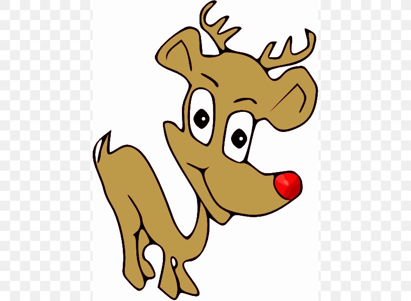 Rudolph Reindeer Dog Clip Art, PNG, 450x600px, Rudolph, Animal Figure, Animation, Artwork, Carnivoran Download Free