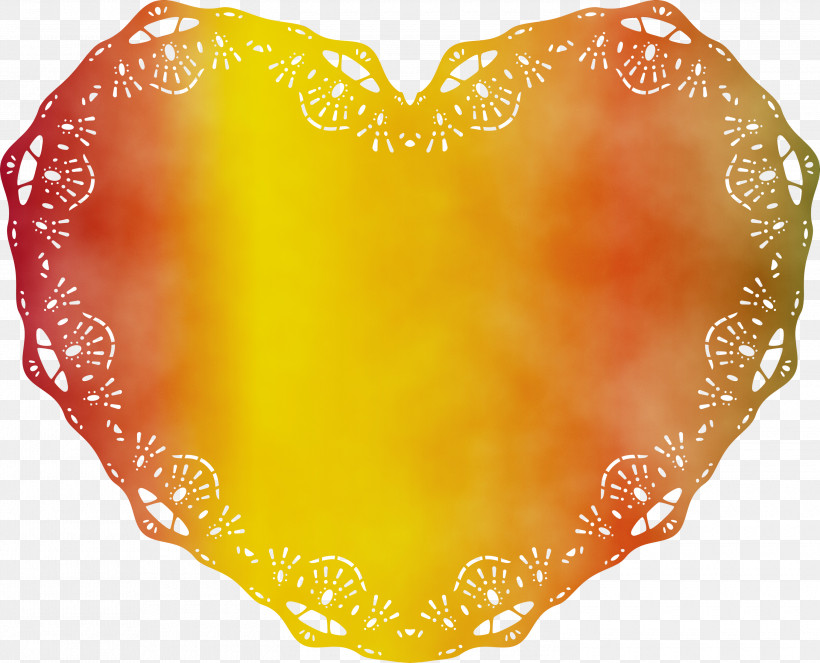 Orange, PNG, 3000x2426px, Heart Lace, Heart, Love, Orange, Paint Download Free