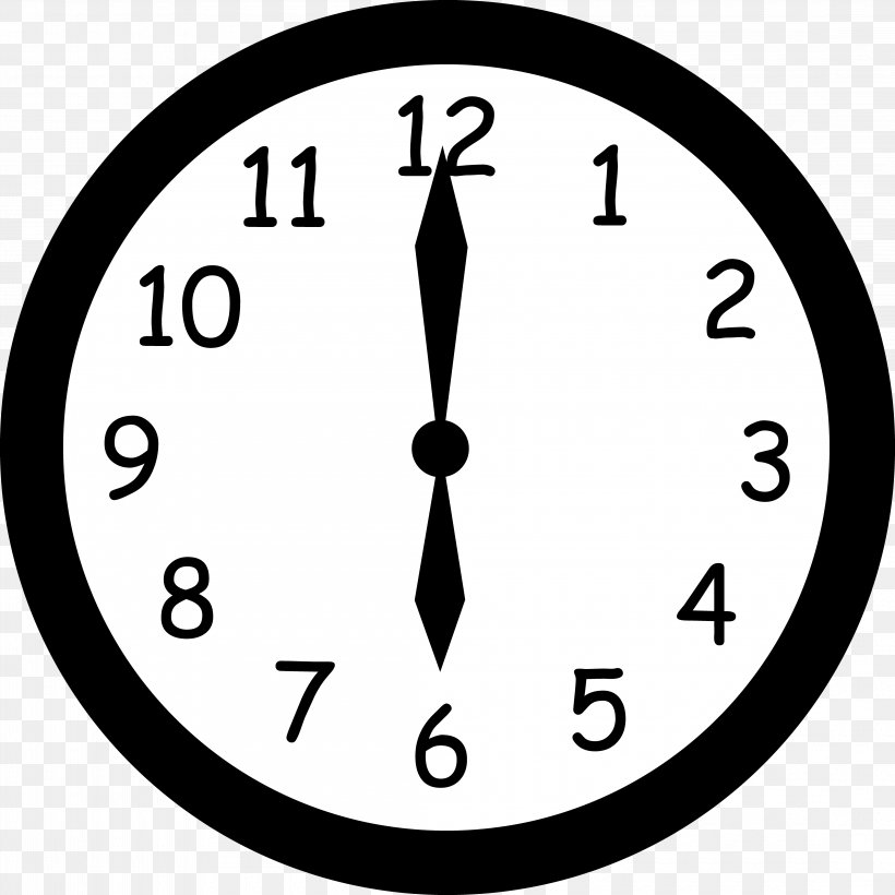 Alarm Clocks Digital Clock Clip Art, PNG, 4400x4400px, Clock, Alarm Clock, Alarm Clocks, Area, Black And White Download Free