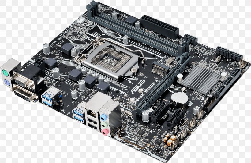 Intel LGA 1151 MicroATX ASUS PRIME B250M-K Motherboard, PNG, 3000x1958px, Intel, Asus Prime B250mk, Atx, Chipset, Computer Component Download Free