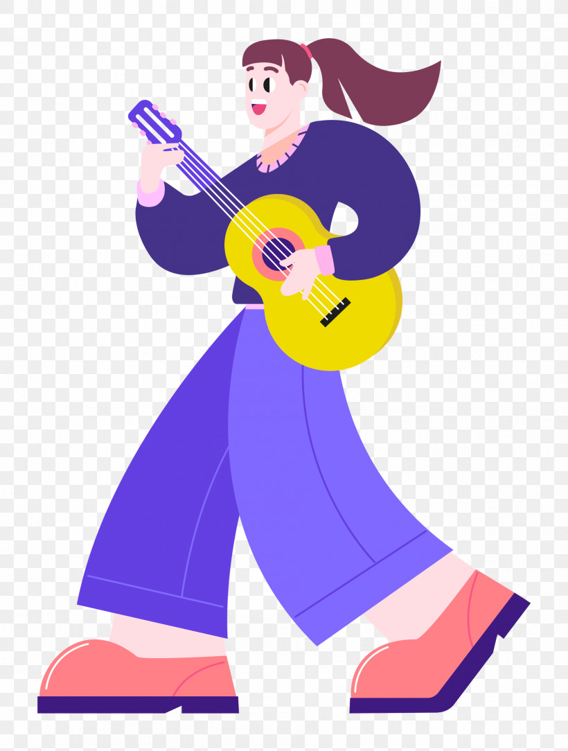 Playing The Guitar Music Guitar, PNG, 1891x2500px, Playing The Guitar, Cartoon, Character, Clothing, Guitar Download Free