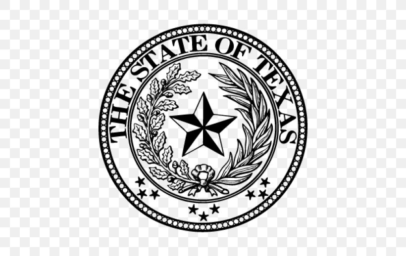 Seal Of Texas Flag Of Texas Republic Of Texas, PNG, 518x518px, Texas, Area, Black And White, Brand, Crest Download Free